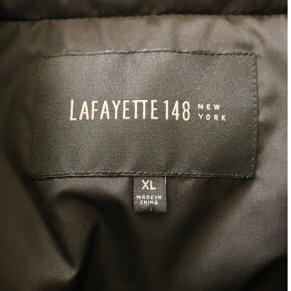 Lafayette 148 New York Women's Black Zip Up Ribbed Side Zipper Pocket Vest SZ XL - Picture 6 of 7